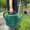 8 L Green Garden Watering Can with Removable Nozzle
