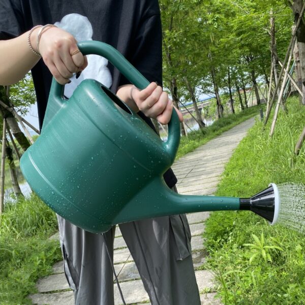 8 L Green Garden Watering Can with Removable Nozzle