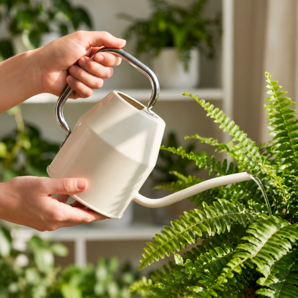1.2 L Cream Watering Can for Indoor and Garden Plants